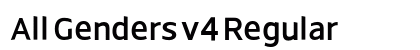 All Genders v4 Regular Font Preview