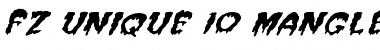 FZ UNIQUE 10 MANGLED ITALIC Font