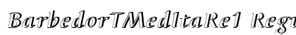 BarbedorTMedItaRe1 Regular Font Preview