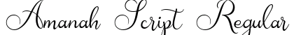 Amanah Script Regular font free download