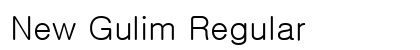 New Gulim Regular font free download