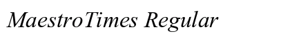 MaestroTimes Regular Font Preview
