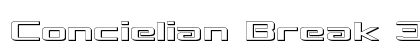 Concielian Break 3D Regular Font Preview