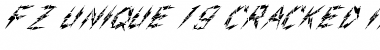 FZ UNIQUE 19 CRACKED ITALIC Font