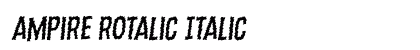 Ampire Rotalic Italic Font Preview