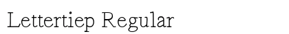 Lettertiep Regular Font Preview