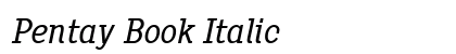Pentay Book Italic preview