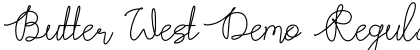 Butter West Demo Regular Font Preview