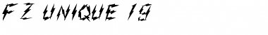 FZ UNIQUE 19 Normal Font