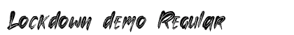 Lockdown demo Regular Font Preview