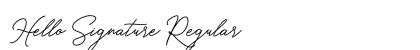 Hello Signature Regular preview Hello Signature Regular preview