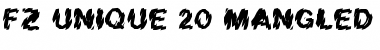 FZ UNIQUE 20 MANGLED Font