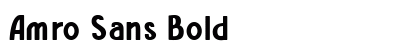 Amro Sans Bold Font Preview