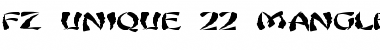 FZ UNIQUE 22 MANGLED EX Normal Font