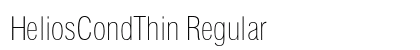 HeliosCondThin Regular Font Preview