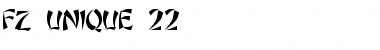 FZ UNIQUE 22 Font