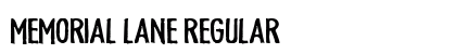 Memorial Lane Regular Font Preview
