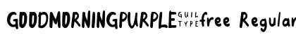GOODMORNINGPURPLE-free Regular Font Preview