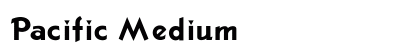 Pacific Medium Font Preview