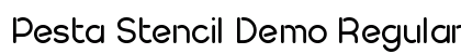 Pesta Stencil Demo Regular Font Preview