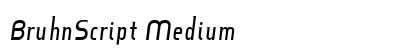 BruhnScript Medium Font Preview