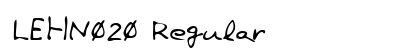 LEHN020 Regular Font Preview