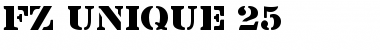 FZ UNIQUE 25 Font