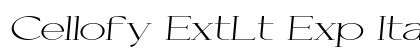 Cellofy ExtLt Exp Ita Italic preview Cellofy ExtLt Exp Ita Italic preview