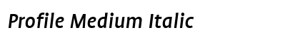 Profile Medium Italic Preview