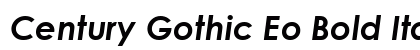 Century Gothic Eo Bold Italic Font Preview