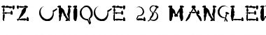 FZ UNIQUE 28 MANGLED Normal Font