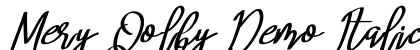 Mery Qolby Demo Italic Font Preview
