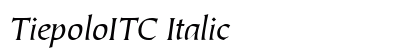 TiepoloITC Italic preview TiepoloITC Italic preview