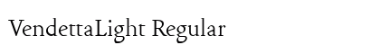 VendettaLight Regular font free download