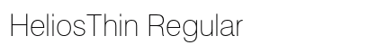 HeliosThin Regular Font Preview