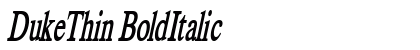 DukeThin BoldItalic preview
