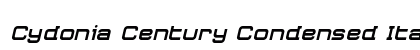 Cydonia Century Condensed Italic Condensed Italic Font Preview