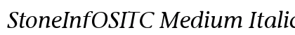 StoneInfOSITC Medium Italic preview StoneInfOSITC Medium Italic preview