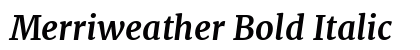 Merriweather Bold Italic