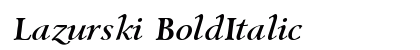 Lazurski BoldItalic preview