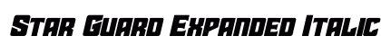 Star Guard Expanded Italic Expanded Italic preview