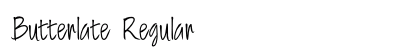 Butterlate Regular Font Preview