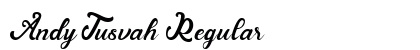 Andy Tusvah Regular Font Preview