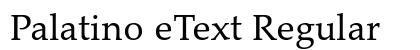 Palatino eText Regular font free download