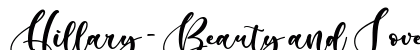 Hillary - Beauty and Lovely Fon Regular preview Hillary - Beauty and Lovely Fon Regular preview