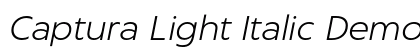 Captura Light Italic Demo preview