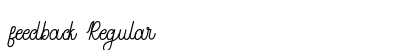 feedback Regular Font Preview
