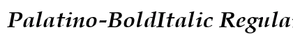 Palatino-BoldItalic Regular Font Preview