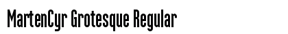 MartenCyr Grotesque Regular Font MartenCyr Grotesque Regular Font Preview