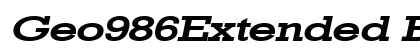 Geo986Extended BoldItalic preview